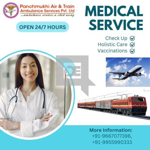 Choose Panchmukhi Air and Train Ambulance Services in Udaipur with ICU