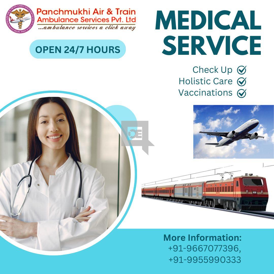 Choose Panchmukhi Air and Train Ambulance Services in Udaipur with ICU