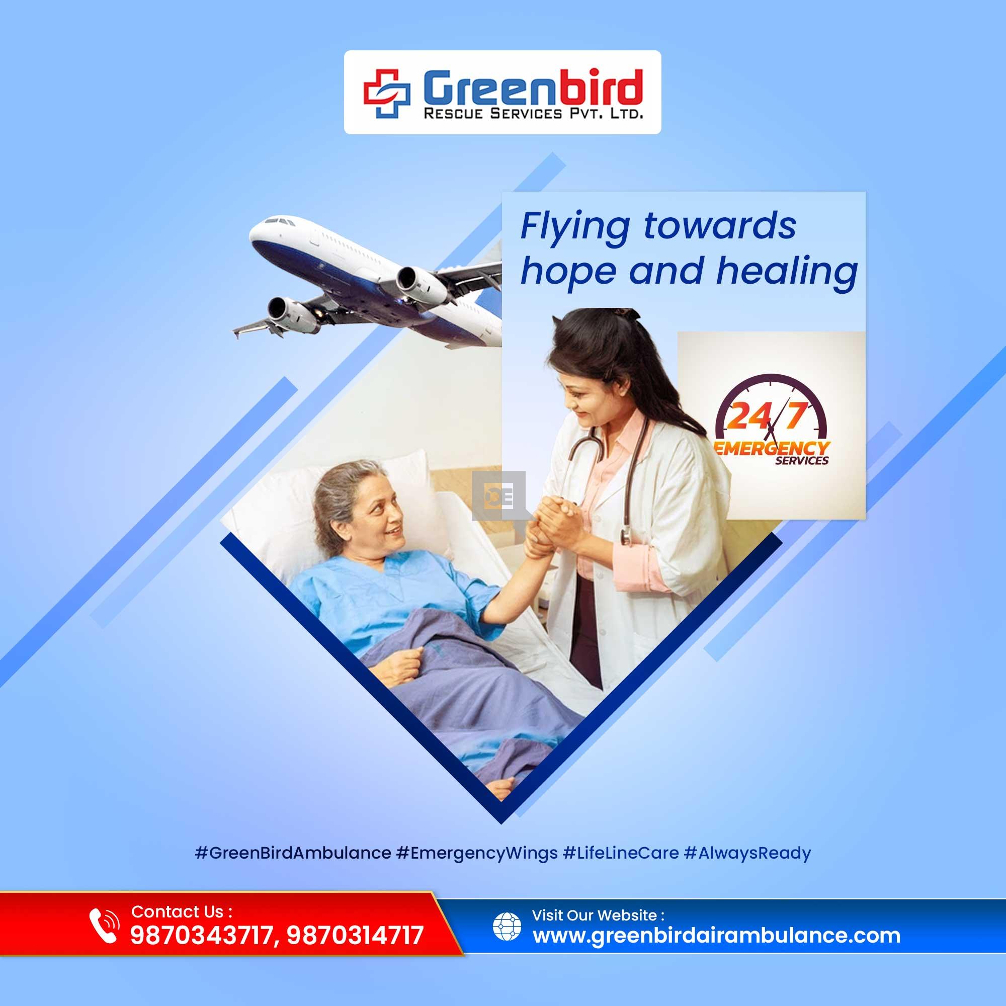 Choose Low-Fare Greenbird Air and Train Ambulance Services in Delhi