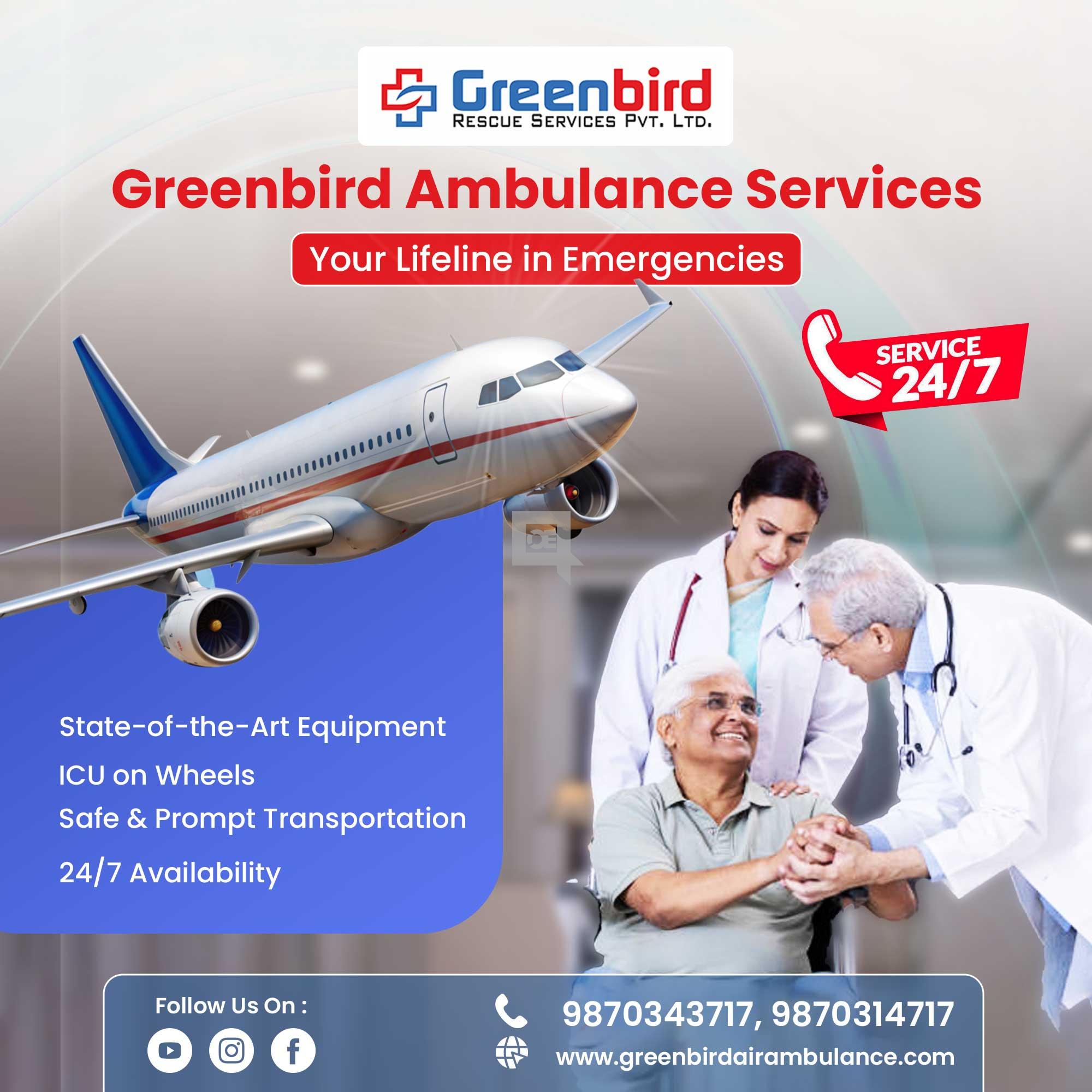 Book Greenbird Air and Train Ambulance Services in Guwahati