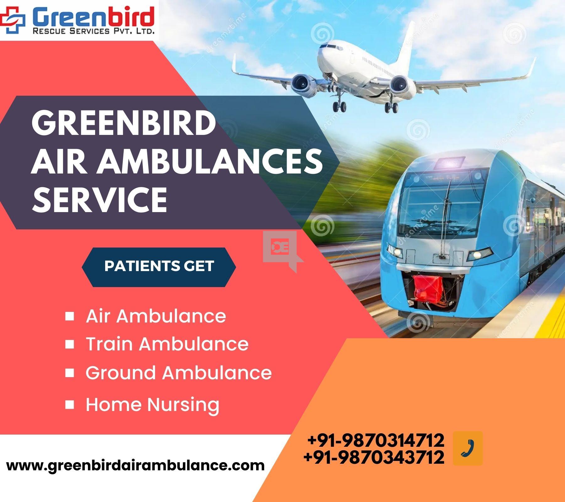 Hire Greenbird Air and Train Ambulance Services in Delhi