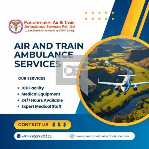 Take Air and Train Ambulance Services in Bathinda by Panchmukhi