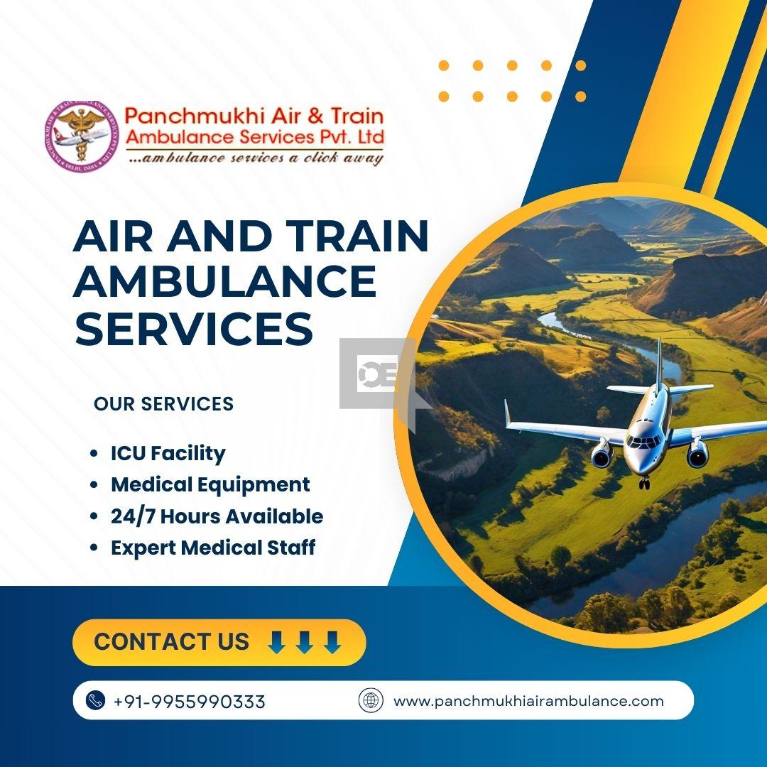 Take Air and Train Ambulance Services in Bathinda by Panchmukhi