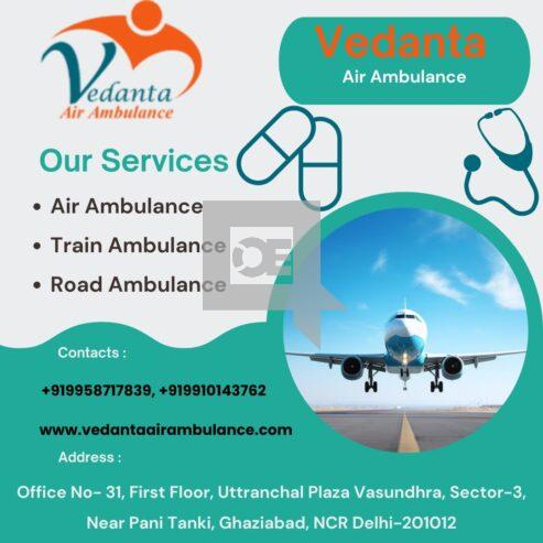 Vedanta Air Ambulance Service in Srinagar with World-best Healthcare