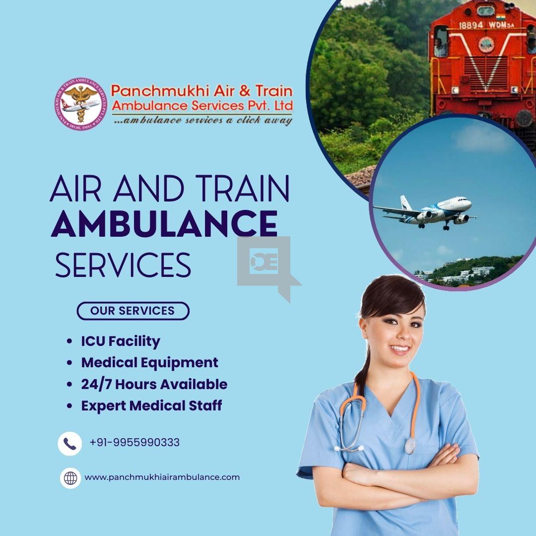 Book Air and Train Ambulance Services in Lucknow By Panchmukhi