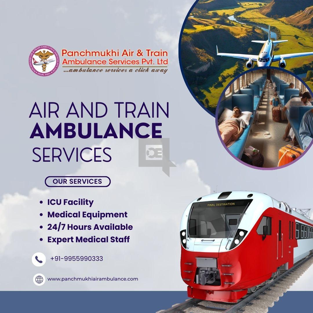 Hire ICU Setup Air and Train Ambulance Services in Surat By Panchmukhi