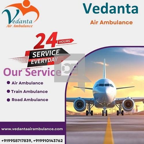 Book Vedanta Air Ambulance Service in Bagdogra with Healthcare