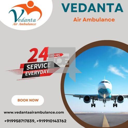 Take Vedanta Air Ambulance Service in Hyderabad with Medical Tool