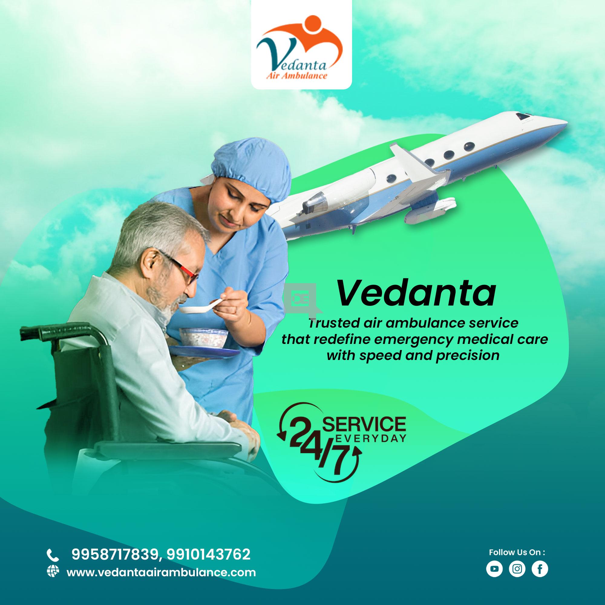 Select Air Ambulance from Patna with Superb Care by Vedanta
