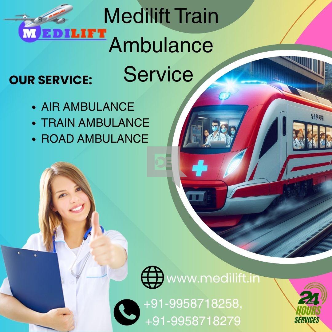 Medilift Train Ambulance in Kolkata fifers Quick Patient Transportati