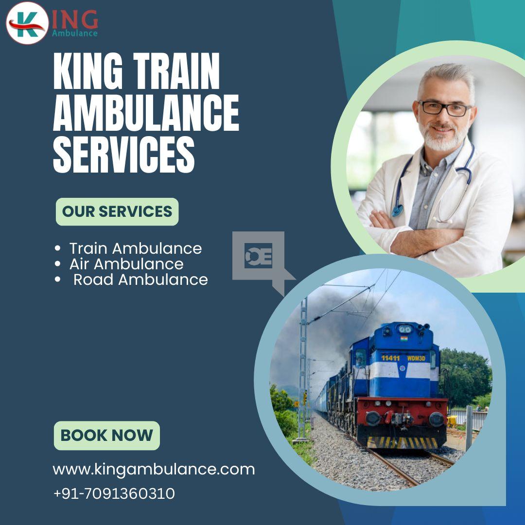King Train Ambulance Services in Kolkata Transfer Patients with Utmost