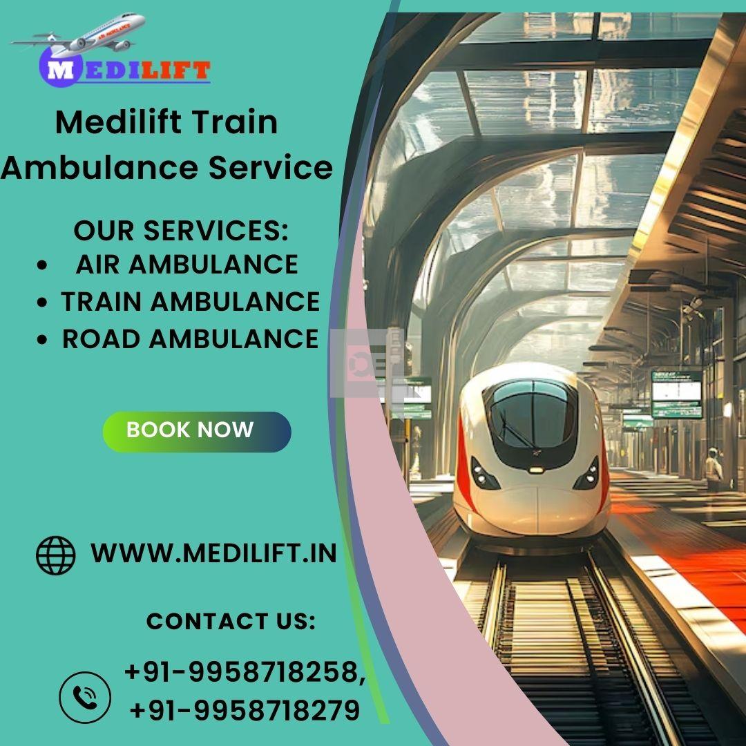 Get Medilift Train Ambulance in Mumbai with Ventilator Support