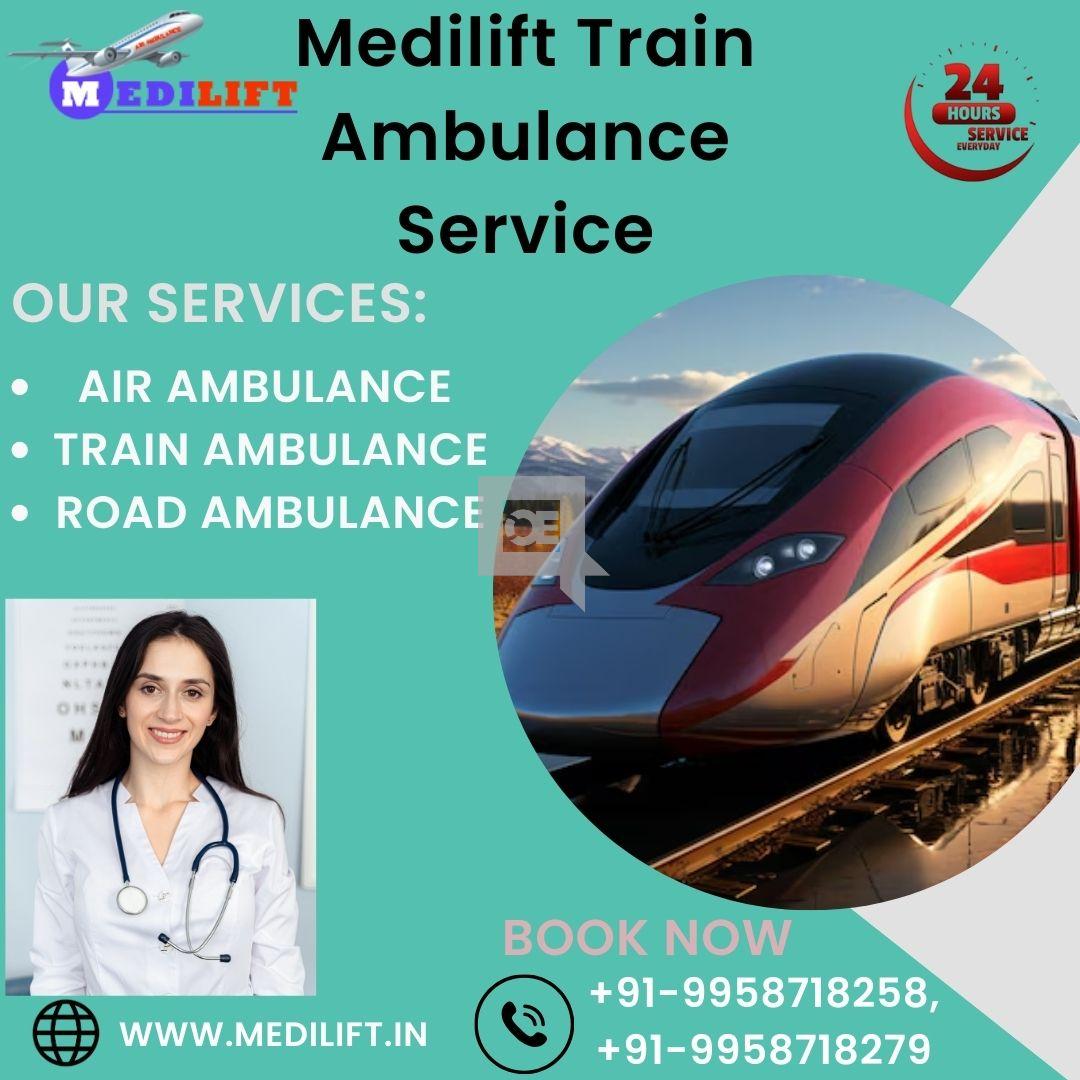 Medilift Train Ambulance in Ranchi does not charge any Additional