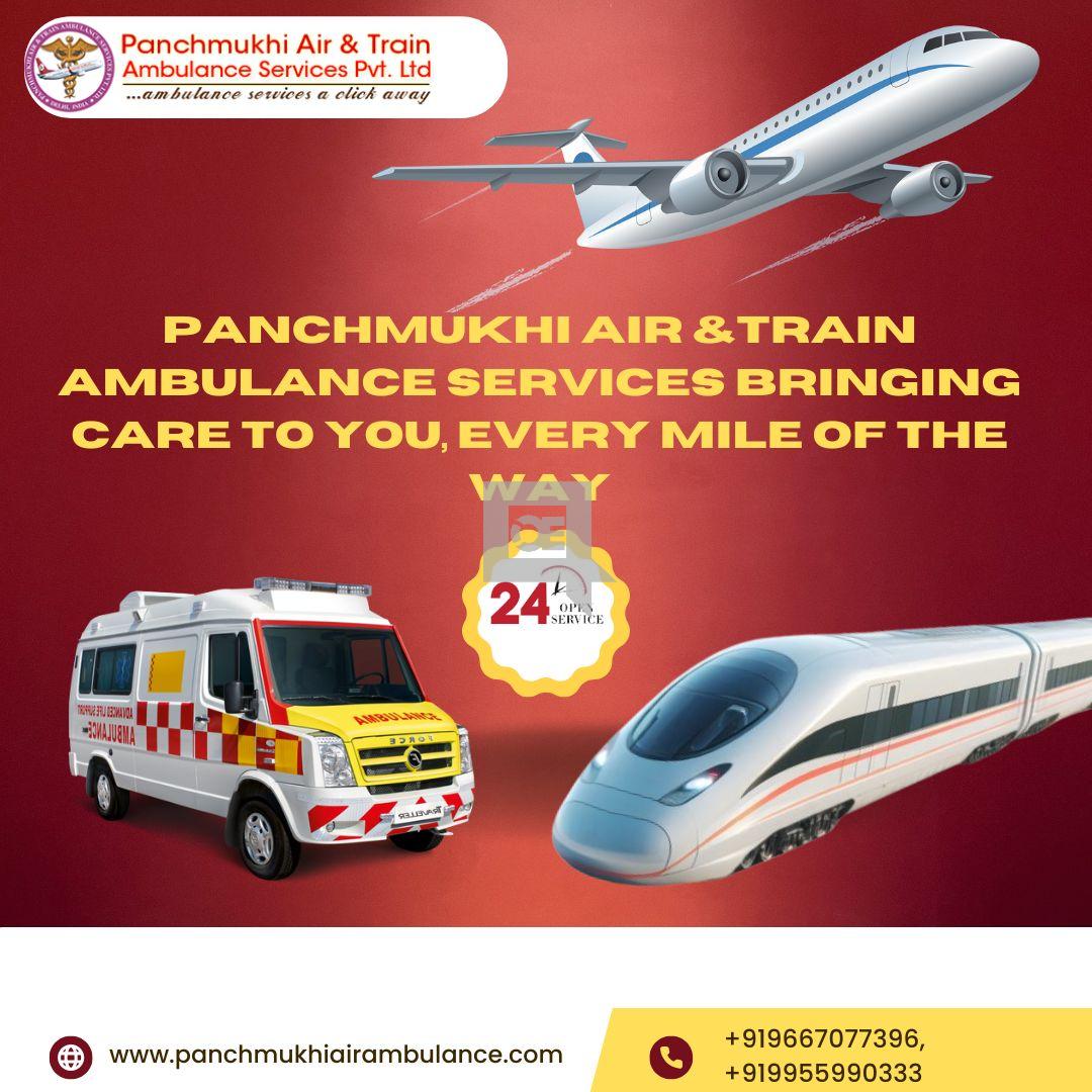 Reserve the Panchmukhi Train Ambulance Services in Patna for the highe