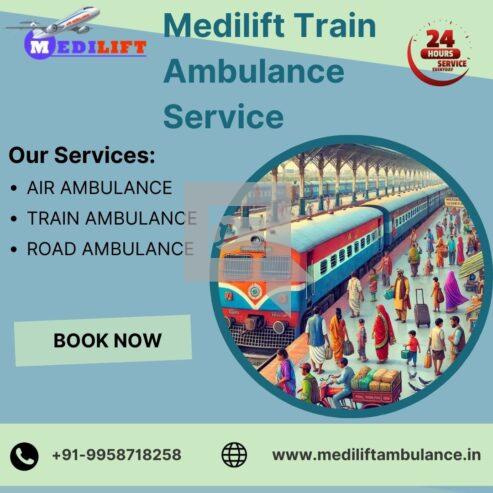 Use Medilift Train Ambulance in Ranchi with the top-grade medical sys