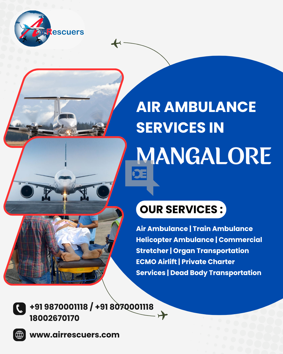 Safe, Affordable Air Ambulance Solutions in Mangalore